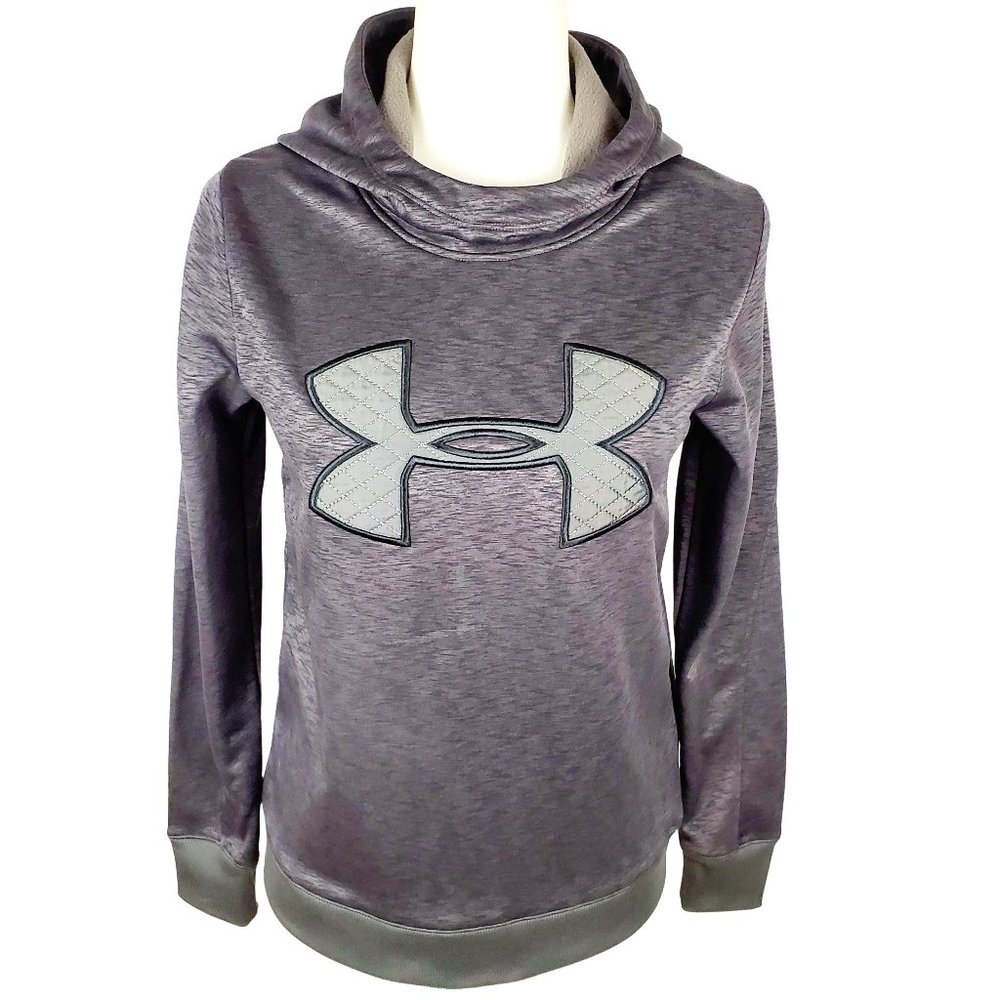 Under Armour NWOT Logo Fleece Hoodie Sweatshirt Women's XS Charcoal